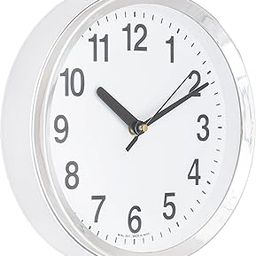 CHRONIKLE Beautiful Round Silver Color Plastic Case White Dial Analog Wall Clock for Living Room Home Decorations Office Gifts (Size: 20 x 4.5 x 20 CM | Weight: 278 Gram)-5