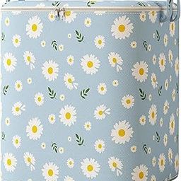 U-HOOME Foldable Large Storage Bags, Portable Clothes Storage Bins Closet Organizers with Handle and Zipper for Comforters Blankets, Bedding, Pillows, Toys (Blue-180L)-image-5