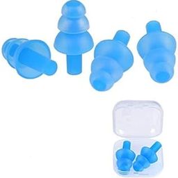 OFNMY 2 Pairs of Anti Sound Earplugs Soft Silicone Soundproof Noise Reduction Earbuds for Travel, Sleep, Study, Swimming (Blue)-8