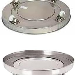 BLLUEX Stainless Steel Gas Trolley with Rubber Protection Easy to Move in Any Direction Easily Movable Trolley for Everyday, Gas Cylinder Trolly Stand (2, Standard)-picture-6