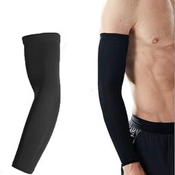 poksi Cotton Arm Sleeve For Men & Women (Free, Black)-image-1