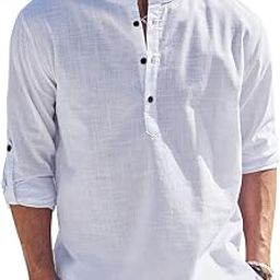 Men's Polycotton Solid Regular Fit Kurta (KURTA1500_Single_White_L-image-84