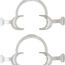 Green Guava Dental Cheek Retractor Transparent with Handles Autoclavable 2 Pcs-image-51