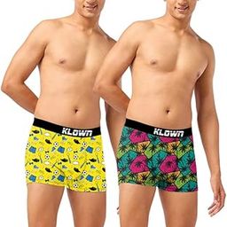 Pack of 2 Printed Trunk for Men | Cotton Blend | Soft & Stretchable | Stylish Men's Underwear | Comfortable Fit | Assorted Prints | Innerwear for Men |Green::Pink::Yellow-image-92