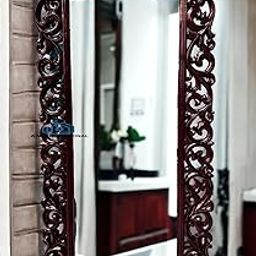 A.M INTERNATIONAL Wooden Carved Mirror Frame | Wall Hanging | Wooden Jharokha | Solid Wood | Horizontal, Vertical, Framed, Rectangular Without Mirror (S2) 3x2 FT-image-24