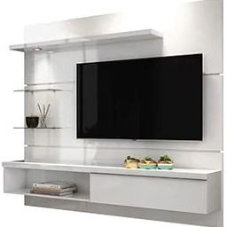 NISHAL Furniture Wood TV Entertainment Wall Mount Unit Wall Panel Ideal for Tv Unit up to 65 inches Living Room Furniture, White-image-45