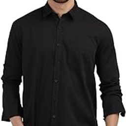 Black Plain Casual Shirt-picture-9