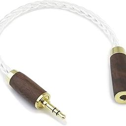 NewFantasia 3.5mm Stereo Male to 4.4mm Female Headphone Audio Adapter Cable 8 Cores 6N OCC Copper Single Crystal Silver Plated Wire Walnut Wood Shell 3.5mm Male to 4.4mm Balanced Female-image-88