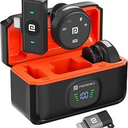 Portronics Vlogmate 3 Dual Wireless Collar Lapel Microphone with ENC Noise Cancellation & Charging Case, Type C & 8 Pin Receiver,Wireless Microphone for iPhone, Android, Vlog, Streaming(Black)-14