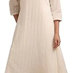 soch Womens Off White Cotton Solid Kurta Set-picture-7