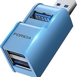 3 Ports USB 3.0 Adapter, USB Hub with 1 USB 3.0 and 2 USB 2.0 Port, Portable USB Port Splitter for Keyborad, Mobile Hard Disk, U Disk, Camera, Mouse,etc (Blue)-image-73