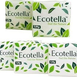 ECOTELLA 1 Ply Soft Tissue Paper Napkins | Biodegradable & Eco-Friendly | Lightweight, Disposable Facial Tissues for Home, Office & Travel (Pack of 5)-image-73