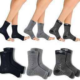 Ecosync Open Toe Bamboo Cotton Neuropathy Compression Socks – Combo Pack of 3 (Black + Speckled Grey + Dot Black), Moisture-Wicking, Breathable, Diabetic Pain Relief, Soft, Eco-Friendly, Unisex-picture-15