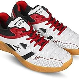 Vector X Court Shoe Men Badminton Shoe Non Marking Sole (5) White-5