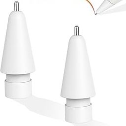 Replacement Tips for Apple Pencil 1st/2nd Generation, Upgraded Longer Fine Point High Sensitive Pen Like Pencil Nib, No Wear Out Noiseless Precise Control Stylus Tip for iPad Pro Pencil-3