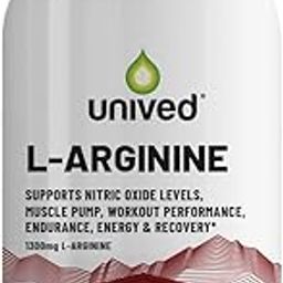 Unived L-Arginine 1300mg | Supports Heart Function, Nitric Oxide Production, and Optimal Blood Flow - 60 Vegan Capsules-image-92