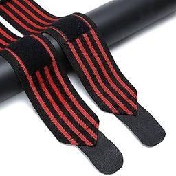 AJ KADPE WALA, Cotton Wrist Band for Men & Women, Wrist Supporter for Gym Wrist Wrap/Straps Gym Accessories for Men for Hand Grip & Wrist Support While Workout (Red - Black1 Pair)-21