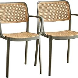 INNOWIN Mirra Chair for Dinning Room Rattan Dinning Chair Modern Stackable Desk, Home & Outdoor Fits at All Places, One Year Warranty | Grey | Pack of 2-image-71