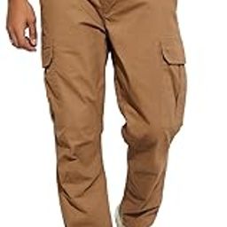 Mens Urb_n Men Relaxed Fit Solid Cargos Pants-image-6