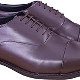 Handmade Leather Oxford Shoes for Men - Premium Coffee Brown Color Formal Lace Up Shoe - Stylish Party Office-image-55