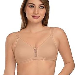 Women's Cotton Lightly-Padded Wirefree Full Coverage with Adjustable Strap T-Shirt Bra - NSTLA-picture-1
