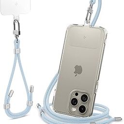Spigen Universal Crossbody and Wrist Strap Set 2 with ConTag, Adjustable Phone Lanyard Neck Strap Compatible with iPhone 15 14 13 12 11 Pro Max, Samsung Galaxy S24 S23 Ultra, Pixel 8 7, Mute Blue, One-picture-28