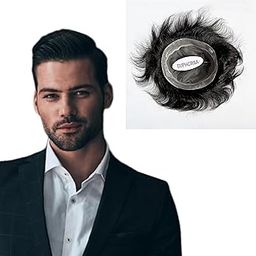 Euphoria® 8x5 Original B.M.W Hair Patch for Men, 100% Silky and Soft Virgin Human Hair PREMIUM Wig, PU Border Toupee Non Surgical Replacment System, Install With Clips, Glue or Tape, Natural Brown Hair-image-41