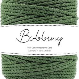 Bobbiny | 3 Ply Twisted Macrame Cotton Cord Dori (Roll Packaging) Thread for Macrame DIY and Other Projects | Green | 3mm,50 Meter-image-36