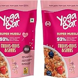 Yogabar Fruit and Nut Muesli 1kg | Muesli with 93% Whole Grains + Dried Fruits+ Nuts and Seeds | Wholegrains, No Added Preservatives-20