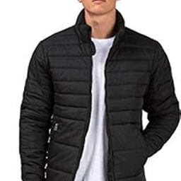 Men's Nylon & Net Full Sleeve Nylon Standard Length Bomber Jacket, Black-picture-17