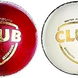HTM Pro Red and White (Pack of 2Pcs) Cricket Leather Ball Combo Cricket Leather Ball (Pack of 2, White, Red)-image-88