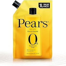 PEARS Pure & Gentle, Body Wash Shower Gel, 1ltr Refill Pouch, for Soft and Smooth Skin, with 98% Pure Glycerin, Dermatologically Tested, 100% Soap Free-3