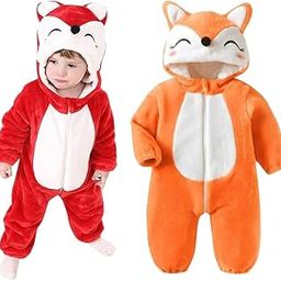 Swissberry Baby Romper/Swaddlers in Animal Style | Stylish & Cute Outfit for Baby Boys & Girls | Cozy, Soft & Comfortable Animal Theme Dress(Pack of 2)(Red Squirrel-Orange, 12-18)-image-23