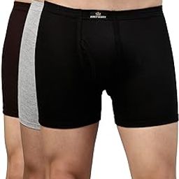 Cotton Men’s Regular Fit Solid Innerwear - Legend Trunk- Assorted - Print & Color May be Vary (Pack of 3)-image-76