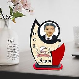 Gifts hub Personalized MDF Trophy | Custom Trophy for Awards, Achievements | Custom Photo and Text Trophy | Gift for Birthdays, and Special Occasions Custom (Red-8x6)-image-10