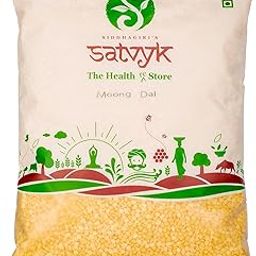 S Siddhagiri's SATVYK THE HEALTH re STORE - Moong Dal (1 Kg) - Unpolished | Yellow Split | Handpounded | Rich in Fiber | High Protein Moong Mogar-image-0