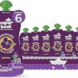 Paper Boat Jamun, Fruit Juice, Zero Sugar Low-Calorie Drink, No Added Preservatives and Colours (Pack of 6, 200ml each)-24