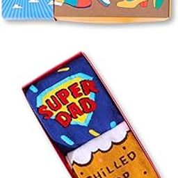 THELA GAADI Colourful and Quirky Socks Father's Day Gift for Dad | Useful Gift for Dad | Pack of 2 Crew Length Socks-picture-50