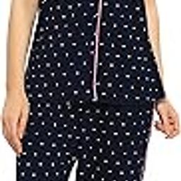 Women's Cotton Tringle Printed Navy Blue Night Suit Set of Shirt & Pyjama 5054-image-30
