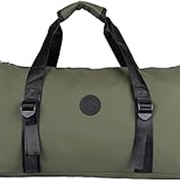 52CM Duffel Bag for Men & Women – Travel Gym Bag with Shoe Compartment, Wet Pocket & Adjustable Strap – Multi-Pocket Sports Shoulder Bag, Weekend, Overnight Luggage Bag (Green)-image-11