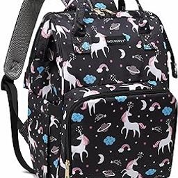 Motherly Elegant 24L Diaper Bag for Mothers for Travel, Maternity Bag for Newborn Baby, Mothers Travelling Bag, Multipocket Water Resistant Baby Bag, Hospital Bag for Moms with Warranty(Unicorn Black)-image-74