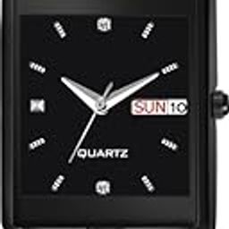 Original Black Plated Square Day & Date Functioning Analog Watch - for Men-picture-11