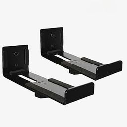 Metal Craft Automobile Sound Bar Wall Mount Bracket, Dual Bracket, Holds up to 15 kg, Depth Adjustable for Home, Office, Shop Hanger (Black) (1)-25
