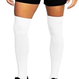 Nextage Over-the-Knee White Sports Stockings for Men | Lycra Stretch Football & Hockey Socks | Long Length, Breathable & Durable Athletic Socks for Match & Practice-image-52