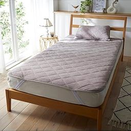 Nissen Bed Pad/Bed Pad, 100% Cotton, Towel Pad, Modern Gray, Single-image-0