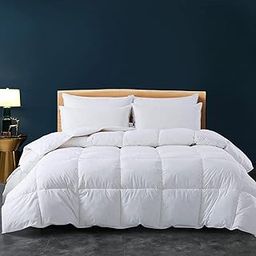 Cozynight Down Alternative Comforter Super King Plus Comforter Duvet Insert with Corner Tabs-Breathable-Box Stitched Reversible Comforter (White, 128"x120")-image-4