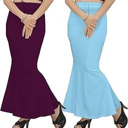 Women's Lycra Stretchable Fishcut Saree Petticoat with Flare | Cotton Feel Underskirt | Combo Pack of 2-image-8