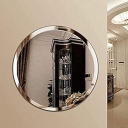 PRINCE ART Mirror Glass for Bathroom Wall - Decorative Home Decor Round Mirror for Dressing Room, Bedroom, Living Room, Hall, Makeup Room, Washbasin, Round Shape (Size - 12 x 12 Inch)-5