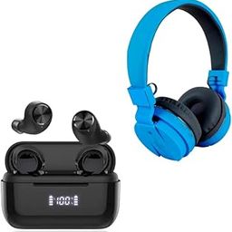 Elevea ( 12 Years Warranty - Comfortable On-Ear Bluetooth Wireless Headphone, TWS T37 Wireless Earbuds with Bluetooth V5.0 HI-FI Stereo Sweat Proof Headphones-21