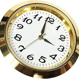 UJEAVETTE Round Clock Insert Clock Movement Clock Face for Diameter 1-3/8 inch Hole Aureate-image-26